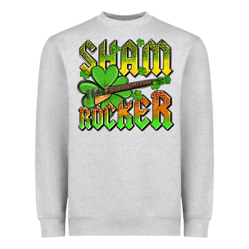 St. Patrick’s Day Sham Rocker With Guitar Heavyweight Sweatshirt by OliviaCreatesArt | Teevron