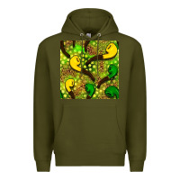 Army Green St. Patrick's pipe pattern digital paper Premium Hoodie - BundleAndBundleShop
