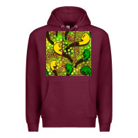 Burgundy St. Patrick's pipe pattern digital paper Premium Hoodie - BundleAndBundleShop