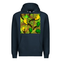 Navy St. Patrick's pipe pattern digital paper Premium Hoodie - BundleAndBundleShop