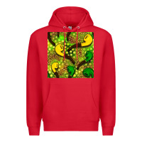 Red St. Patrick's pipe pattern digital paper Premium Hoodie - BundleAndBundleShop