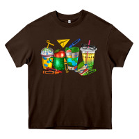 Chocolate Brown teacher coffee cups Heavy Core Tee - NancyCooperArtShop