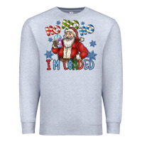 Heather Grey ho ho ho im loaded Premium Sweatshirt - CowhideDigitalArt