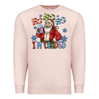 Pale Pink ho ho ho im loaded Premium Sweatshirt - CowhideDigitalArt