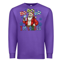 Purple ho ho ho im loaded Premium Sweatshirt - CowhideDigitalArt