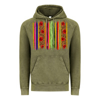 Vintage Olive Mexico Serape Brushstroke Vintage Hoodie - texasbilliewilder