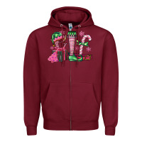 Burgundy elf Zipper Hoodie - FaDigitalArtStudio