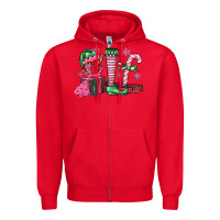 Red elf Zipper Hoodie - FaDigitalArtStudio