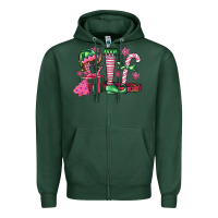 Sports Green elf Zipper Hoodie - FaDigitalArtStudio