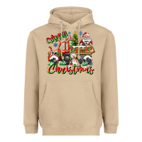 Mushroom Merry Christmas  tractor Heavyweight Hoodie - CowhideDigitalArt