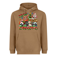 Toasted Coconut Merry Christmas  tractor Heavyweight Hoodie - CowhideDigitalArt