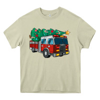 Mossy christmas fire truck Heavy Core Tee - MaliasSmallBusiness