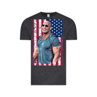 Vintage Black Dwayne The Rock Johnson Men Gift Vintage Tee - maiPhamDesign