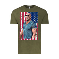 Vintage Olive Dwayne The Rock Johnson Men Gift Vintage Tee - maiPhamDesign