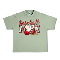 Oil Green Baseball Mom Urban Heavy Tee - NancyCooperArtShop