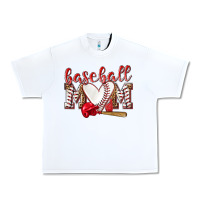 White Baseball Mom Urban Heavy Tee - NancyCooperArtShop