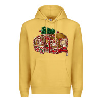 Antique Gold caravan gingerbread Premium Hoodie - FaDigitalArtStudio