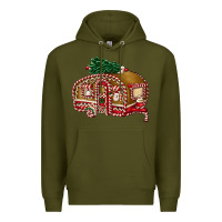 Army Green caravan gingerbread Premium Hoodie - FaDigitalArtStudio