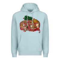 Blue Mist caravan gingerbread Premium Hoodie - FaDigitalArtStudio
