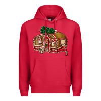 Cardinal caravan gingerbread Premium Hoodie - FaDigitalArtStudio