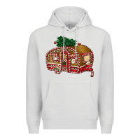 Dove Grey caravan gingerbread Premium Hoodie - FaDigitalArtStudio