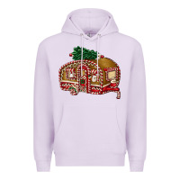Lilac caravan gingerbread Premium Hoodie - FaDigitalArtStudio