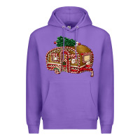 Purple caravan gingerbread Premium Hoodie - FaDigitalArtStudio