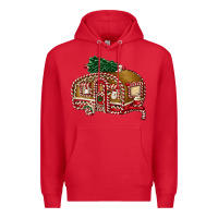Red caravan gingerbread Premium Hoodie - FaDigitalArtStudio
