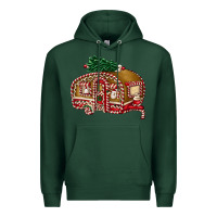 Sports Green caravan gingerbread Premium Hoodie - FaDigitalArtStudio