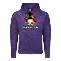 Cloud Purple Mexican American Messy Bun Vintage Hoodie - texasbilliewilder