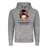 Cloud Rock Mexican American Messy Bun Vintage Hoodie - texasbilliewilder