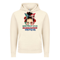 Vintage Artic Mexican American Messy Bun Vintage Hoodie - texasbilliewilder