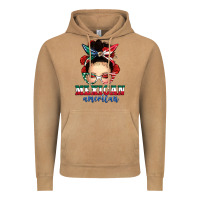 Vintage Camel Mexican American Messy Bun Vintage Hoodie - texasbilliewilder