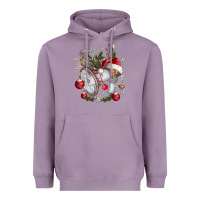 Lavender Merry Christmas Heavyweight Hoodie - CowhideDigitalArt