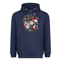 Navy Merry Christmas Heavyweight Hoodie - CowhideDigitalArt