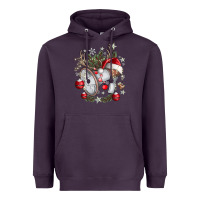 Plum Merry Christmas Heavyweight Hoodie - CowhideDigitalArt