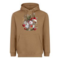 Toasted Coconut Merry Christmas Heavyweight Hoodie - CowhideDigitalArt