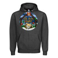 Charcoal Heather oh holy night Zipper Hoodie - BundleAndBundleShop