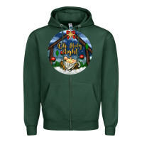 Sports Green oh holy night Zipper Hoodie - BundleAndBundleShop