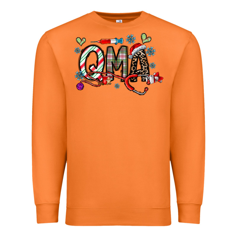 Christmas Nurse Qma Premium Sweatshirt by CowhideDigitalArt | Teevron