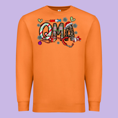 Christmas Nurse Qma Premium Sweatshirt Designed By Cowhidedigitalart