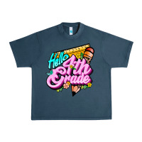 Midnight Navy hello 4th grade Urban Heavy Tee - JahusDesignShop