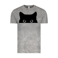 Cloud Rock Peeking Cat Vintage Tee - maiPhamDesign