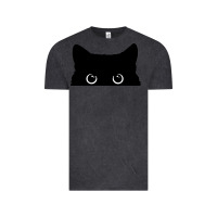 Vintage Black Peeking Cat Vintage Tee - maiPhamDesign