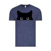 Vintage Denim Peeking Cat Vintage Tee - maiPhamDesign