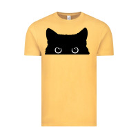 Vintage Mustard Peeking Cat Vintage Tee - maiPhamDesign