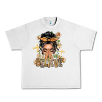 Lunar Rock Gray Hair Believe Praying Caucasian Messy Bun Urban Heavy Tee - texasbilliewilder