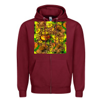 Burgundy St. Patrick's Chicken With Pot Of Gold Zipper Hoodie - FaDigitalArtStudio