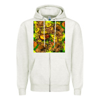 Oatmeal Heather St. Patrick's Chicken With Pot Of Gold Zipper Hoodie - FaDigitalArtStudio