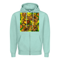 Seafoam St. Patrick's Chicken With Pot Of Gold Zipper Hoodie - FaDigitalArtStudio